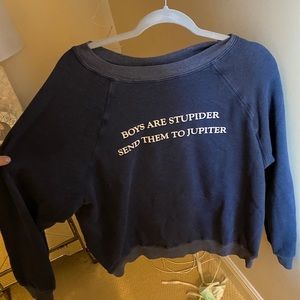 Navy Wildfox sweater.